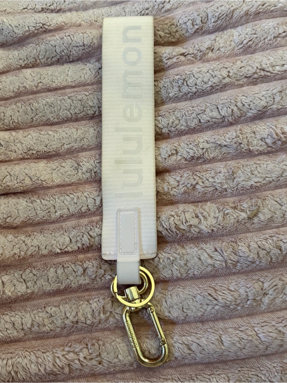 lululemon athletica Pale Pink Key Strap with Gold Hardware